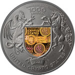 Monnaie CRADLE OF FREEDOM 1 Oz Argent 1000 Satoshi United Crypto States 2026 (PRÉCOMMANDE)