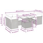 vidaXL Salon de jardin avec coussins 8 Pièces beige résine tressée
