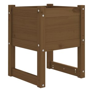vidaXL Jardinière Marron miel 40x40x52 5 cm Bois massif de pin