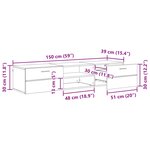 vidaXL Cabinet en Bois Bois Ancien 150 x 39 x 30 cm Bois d'ingénierie