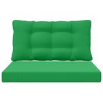vidaXL Coussin de canapé d'extérieur 2 Pièces Vert Polyester