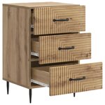 vidaXL Cabinet de chevet avec tiroir Chêne artisanal 43 x 41 x 66 5 cm