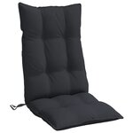 vidaXL Coussins de chaise à dossier haut lot de 6 noir tissu oxford
