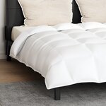 vidaXL Couette 3 Pièces Blanc 200 x 200 cm Bas