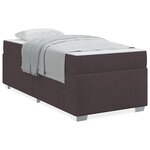 vidaXL Cadre de lit Marron foncé 100 x 200 cm tissu
