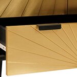 vidaXL Meuble d'appoint avec tiroir Noir et or 60 x 33.5 x 100 cm