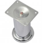 vidaXL Pieds ronds de canapé 8 Pièces Chrome 120 mm