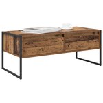 vidaXL Table basse Bois Ancien 100 x 46 x 40 cm Bois d'ingénierie