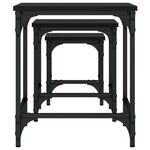 vidaXL Tables basses gigognes 3 Pièces noir bois d'ingénierie