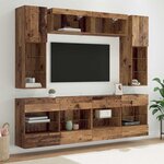 vidaXL Ensemble de meuble TV mural 6 Pièces Bois ancien Bois d’ingénierie
