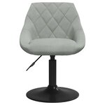 vidaXL Chaise de salle à manger Gris clair Velours