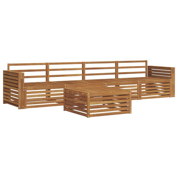 vidaXL Ensemble de canapés d'extérieur 5 Pièces Naturel