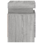 vidaXL Tables de chevet avec lumières LED 2 Pièces sonoma gris 35x39x55cm