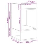 vidaXL Table d'appoint 2 Pièces Gris béton 30 x 30 x 56 cm