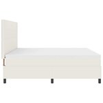 vidaXL Lit à ressorts avec tête de lit Crème et Blanc 200 x 200 cm