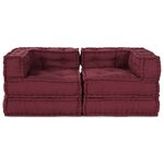 vidaXL Canapé modulaire 2 Pièces Marron 70 x 70 x 56 cm tissu