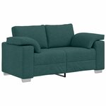 vidaXL Canapé 2 Pièces Vert foncé 219 x 80 x 82 cm tissu