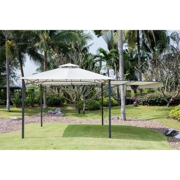 BEAU RIVAGE Tonnelle de jardin Pianosa - 3,3x3,3m - Gris