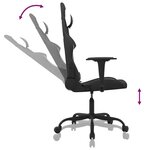vidaXL Chaise de jeu de massage Noir et blanc Tissu