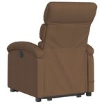 vidaXL Fauteuil de massage inclinable Marron Tissu