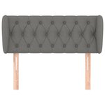 vidaXL Tête de lit avec oreilles Gris foncé 93x23x78/88 cm Tissu
