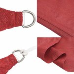 vidaXL Voile d'ombrage 160 g/m² Rouge 2x3 5 m PEHD