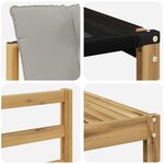 vidaXL Ensemble de canapés d'extérieur 8 pc Blanc et gris clair