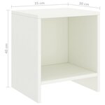 vidaXL Table de chevet Blanc 35x30x40 cm Bois de pin massif