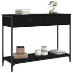 vidaXL Table console noir 100x34 5x75 cm bois d'ingénierie