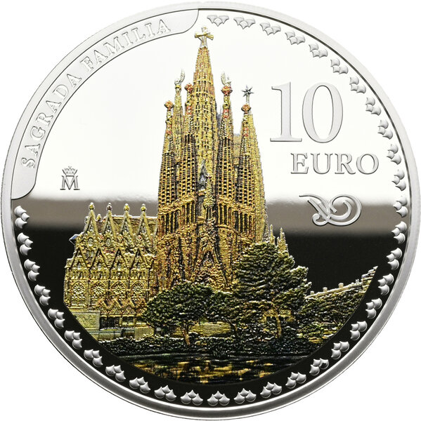 Monnaie SAGRADA FAMILIA Antoni Gaudi Argent 10€ Euro Spain 2026 (PRÉCOMMANDE)