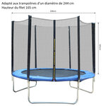 HOMCOM Filet de securite pour trampoline 8ft diametre 244 cm