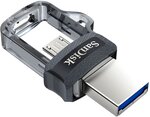 Clé USB Sandisk Dual Drive m3.0 Micro USB/USB-C 3.0  64Go (Argent)