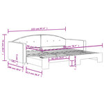 vidaXL Lit de jour avec gigogne sans matelas vert foncé 90x200 cm