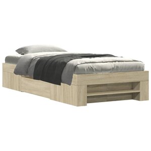 vidaXL Cadre de lit sans matelas chêne sonoma 90x200 cm