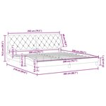 vidaXL Cadre de lit sans matelas vert foncé 200x200 cm velours
