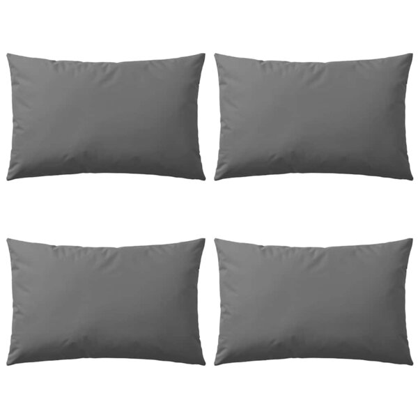 vidaXL Oreiller d'extérieur lot de 4 60 x 40 cm Gris