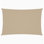 vidaXL Voile de parasol tissu oxford rectangulaire 2x4 m beige