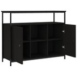 vidaXL Buffet noir 100x35x80 cm bois d'ingénierie