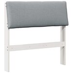 vidaXL Tête de lit capitonnée Gris clair 80 cm Pin massif
