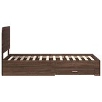 vidaXL Cadre de lit Chêne brun 100 x 200 cm Bois d'ingénierie