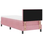 vidaXL Lit à ressorts avec matelas Rose 80 x 200 cm Velours