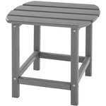Tectake chaise de jardin avec repose-pieds et table - gris clair
