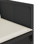 vidaXL Ensemble à manger de jardin 13 Pièces coussins noir résine tressée
