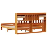 vidaXL Lit bibliothèque sans matelas cire marron 200x200 cm pin massif