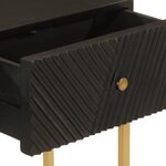 vidaXL Table console noir 90x30x76 cm bois massif de manguier et fer
