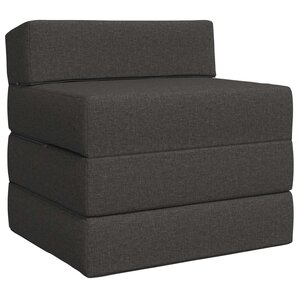 vidaXL Canapé-lit pliable Gris foncé 200 x 70 x 10 cm Tissu