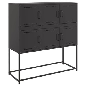 vidaXL Buffet noir 100 5x39x107 cm acier