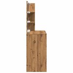 vidaXL Coiffeuse avec LED chêne artisanal 74 5x40x141 cm