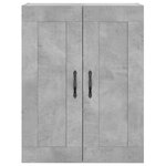 vidaXL Buffet haut Gris béton 69 5x34x180 cm Bois d'ingénierie
