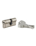 THIRARD - Cylindre double entrée Transit 1  30x40mm  nickelé  5 clés - THIRARD